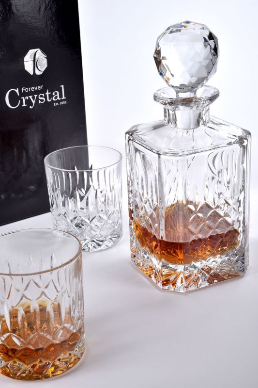 Admiralty Crystal Spirit Decanter Set, 3-Pieces