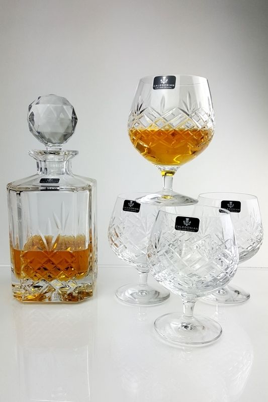 Buckingham Crystal 5-Piece Brandy Decanter Gift Set