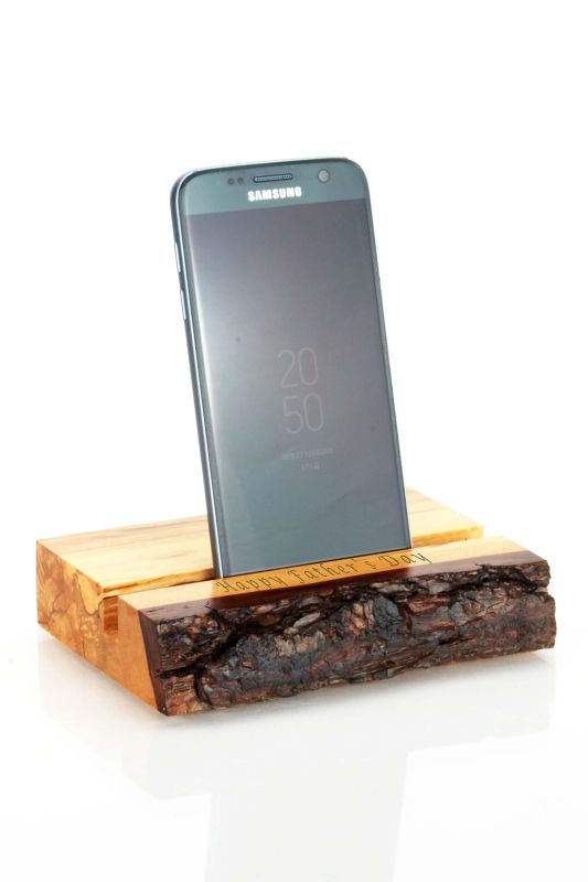 Handcrafted Natural Wood Mobile Phone Stand