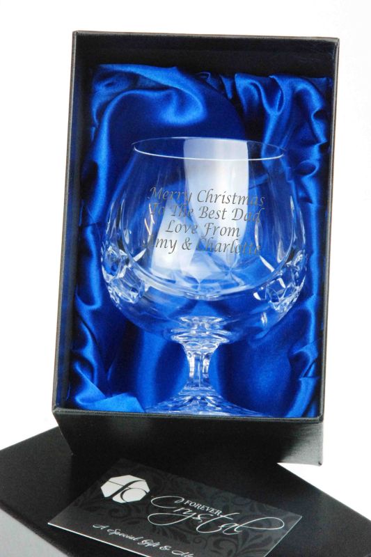 Personalised Admiralty Crystal Brandy Glass Gift in Presentation Box