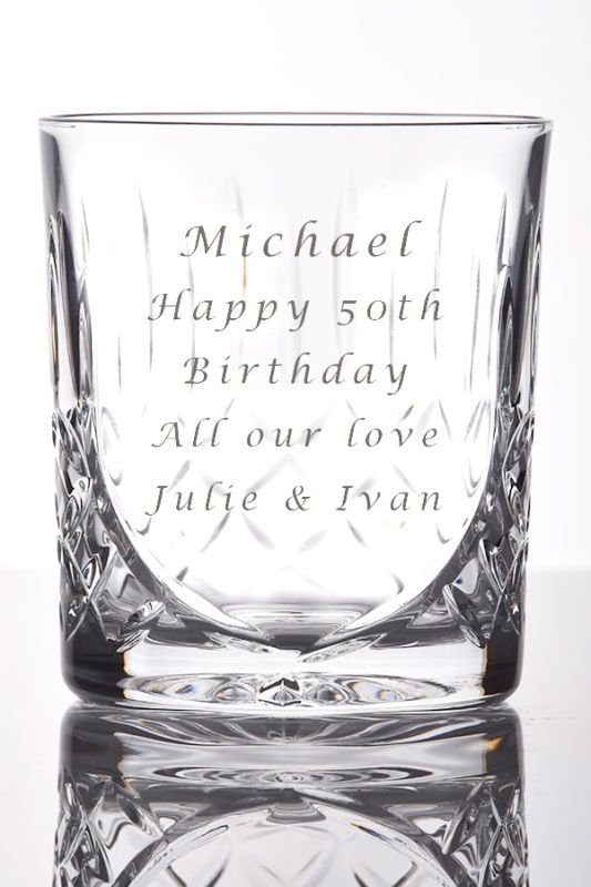 Personalised Admiralty Crystal Whisky Glass | Satin Boxed