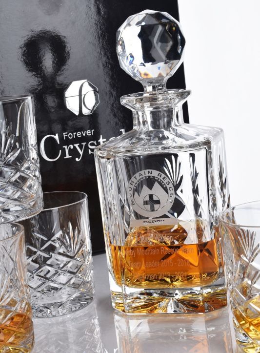 Personalised Galleon Crystal Decanter Presentation Set