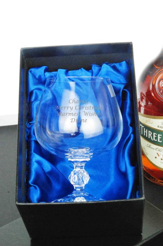 Personalised Brandy Glass Gift