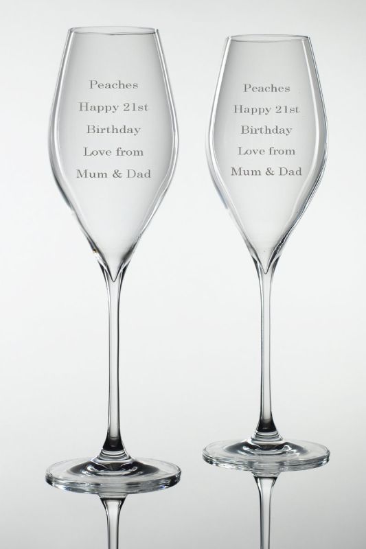 Personalised Prosecco Glasses | Gift Boxed Pair