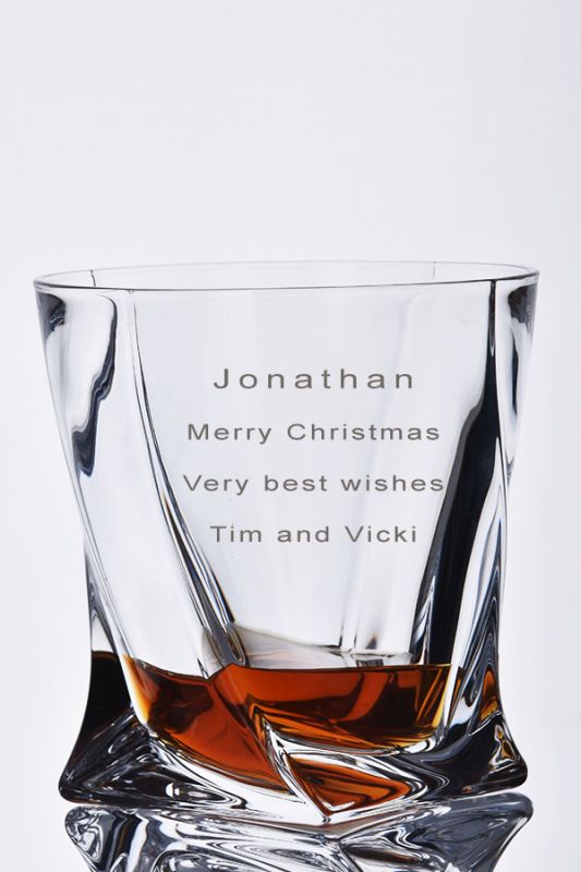 Engraved Whisky Glass | Personalise With Your Own Message 