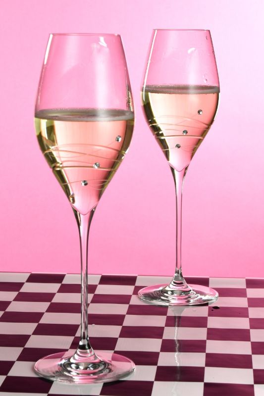 Spiral Prosecco Glasses, Gift Boxed Pair, SPECIAL DEAL